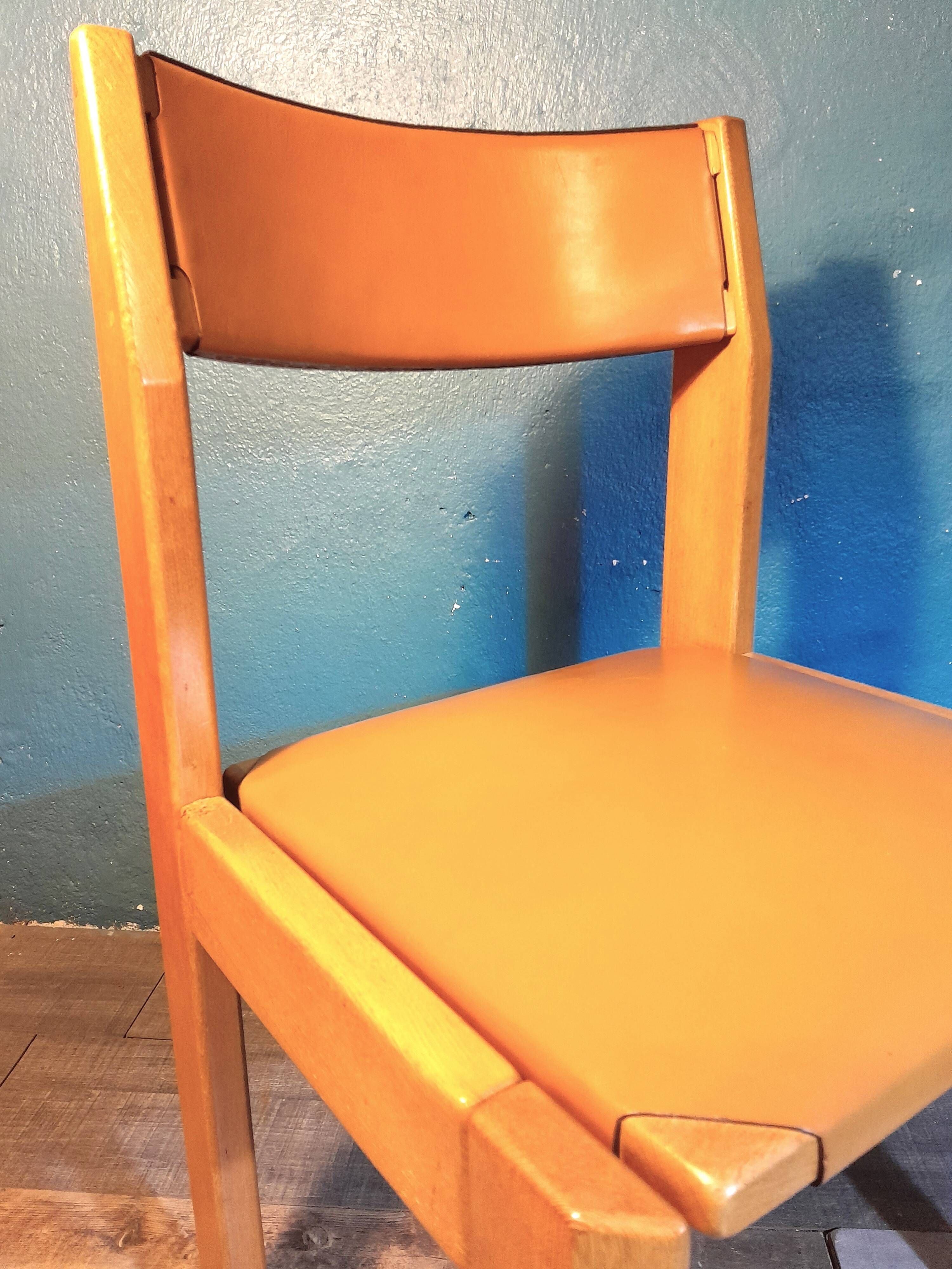 Table & chaises orme Gorgoni pour Roche & Bobois 1970s