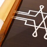 Plateau moderniste décor graphique miroir