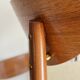 Set of 6 Scandinavian style Danish teak upholstered chairs. 1960s