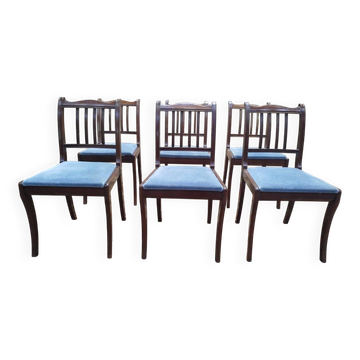 Suite de 6 chaises anglaise à barrettes