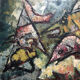 Old painting signed Ferber "The fish"