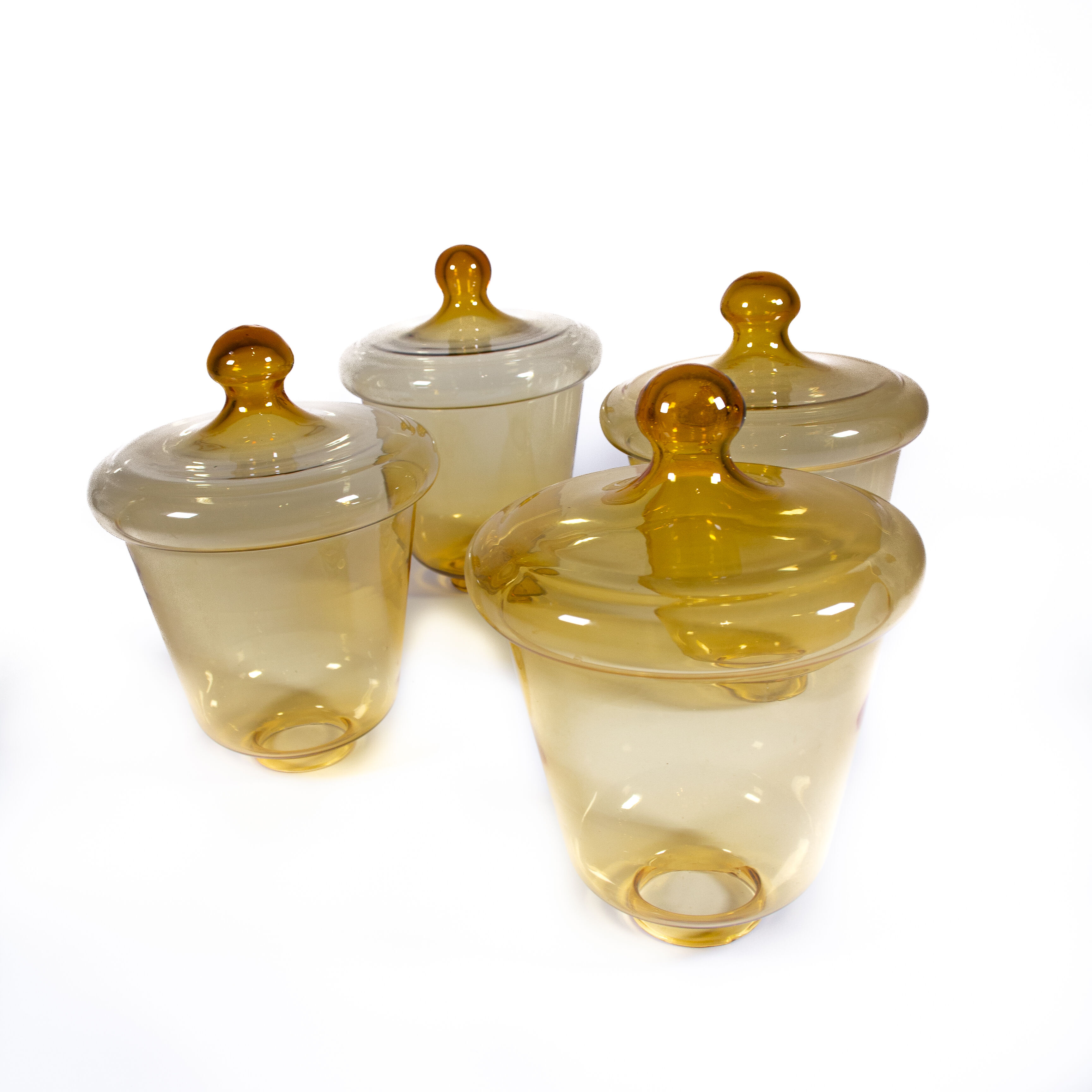 Set of 4 Art Deco globes