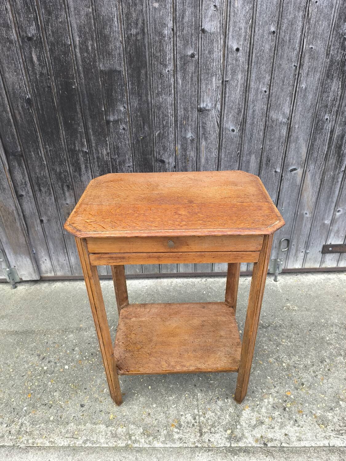 Solid oak side table 1950