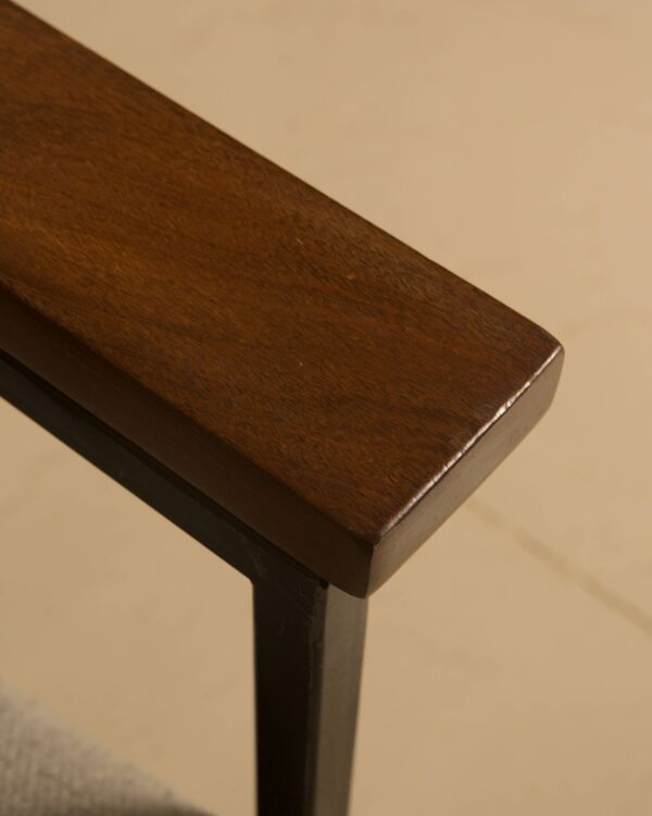 Fauteuil de salon en tissu gris et bois par Gijs van der Sluis 60's