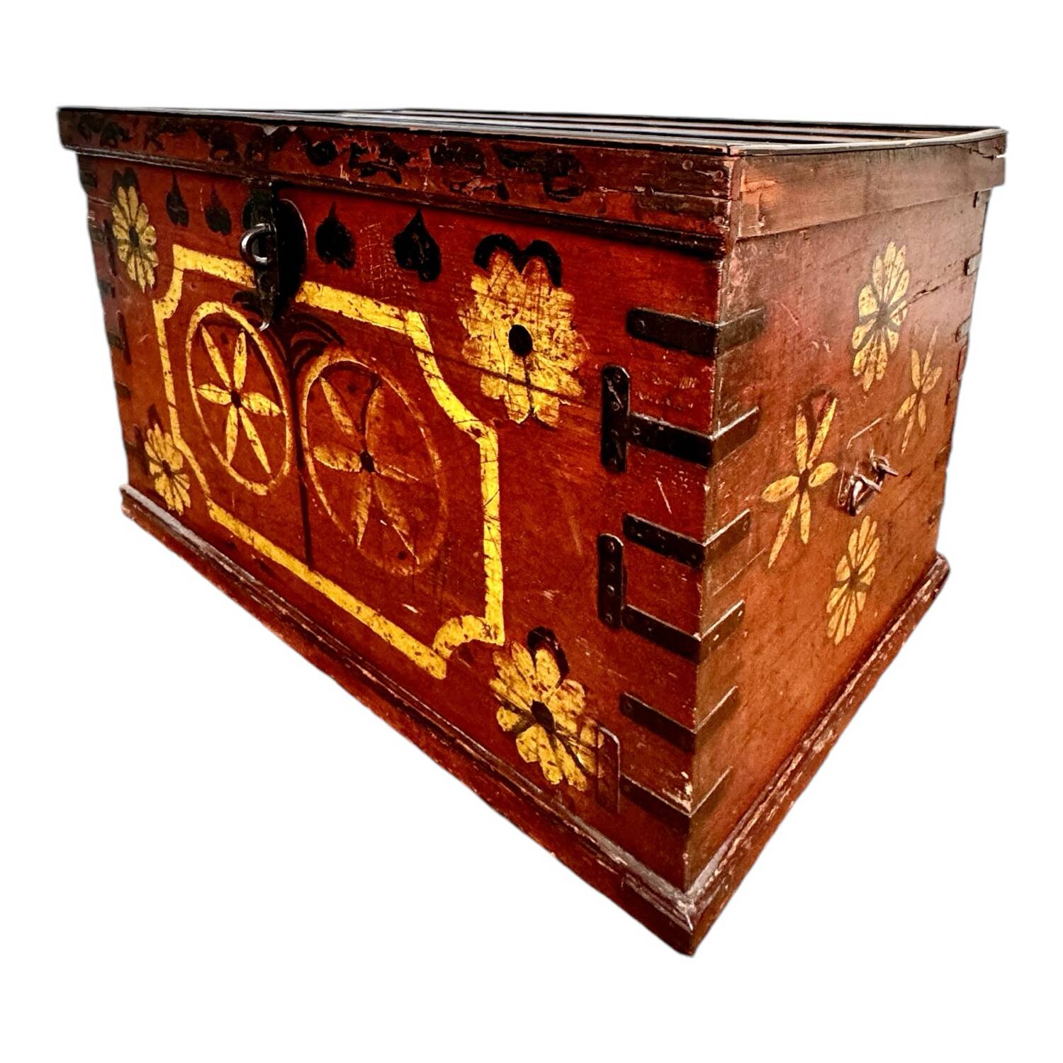 Afghan dowry chest in painted wood