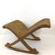 Vintage rattan rocking footrest