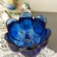 Cobalt blue molded glass vase shaped ball corolla vintage from the 60s