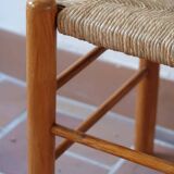 Pair of rustic straw chairs