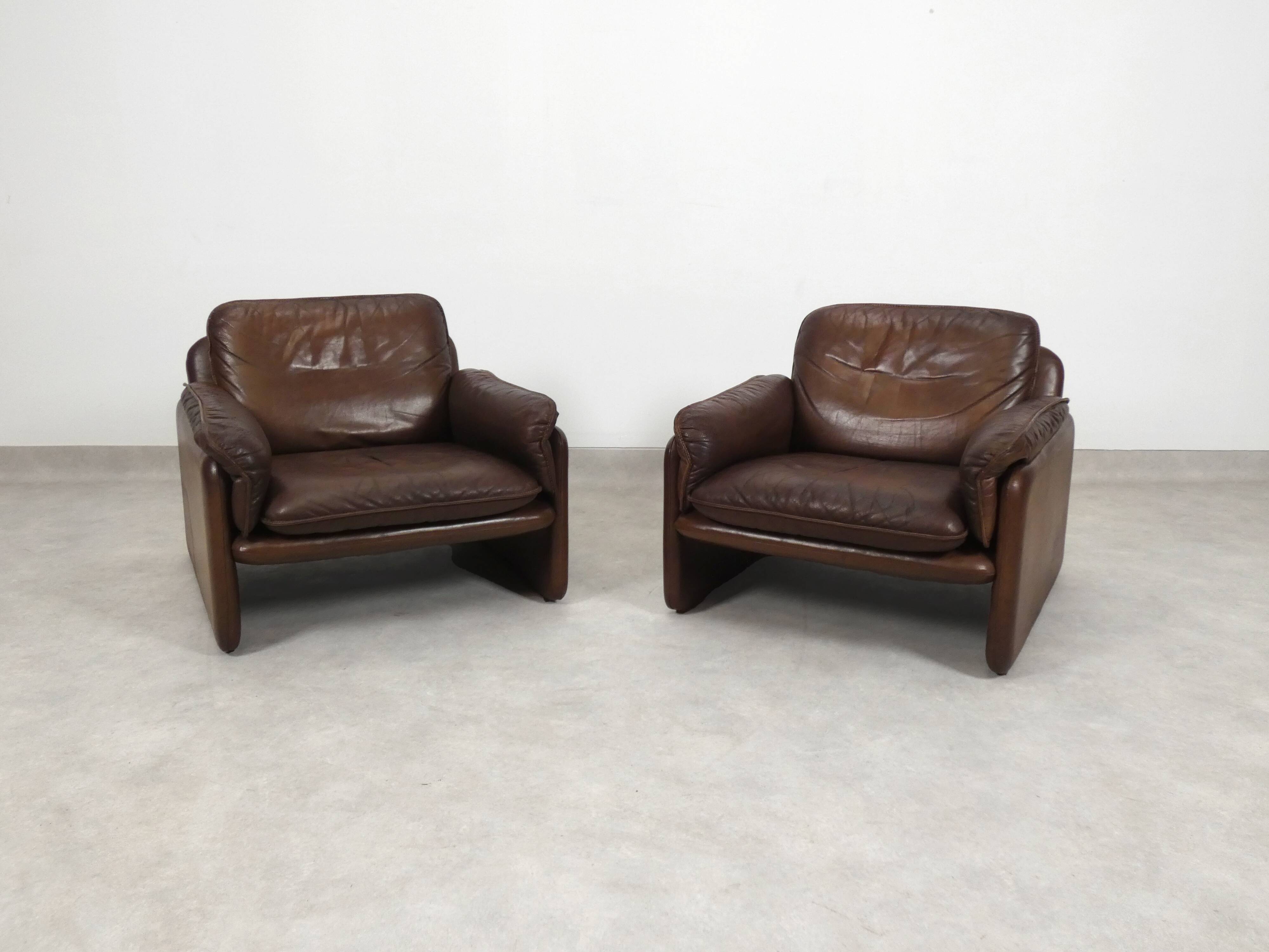 set of 2 De Sede DS61 fauteuils