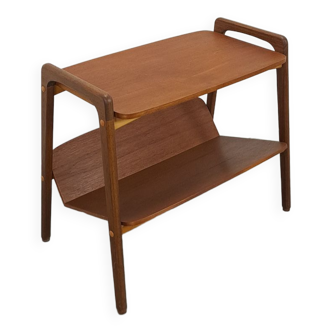 Table d’appoint en teck danois, table vintage