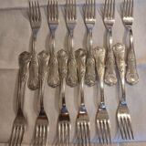 Antique flatware set for 51 place settings