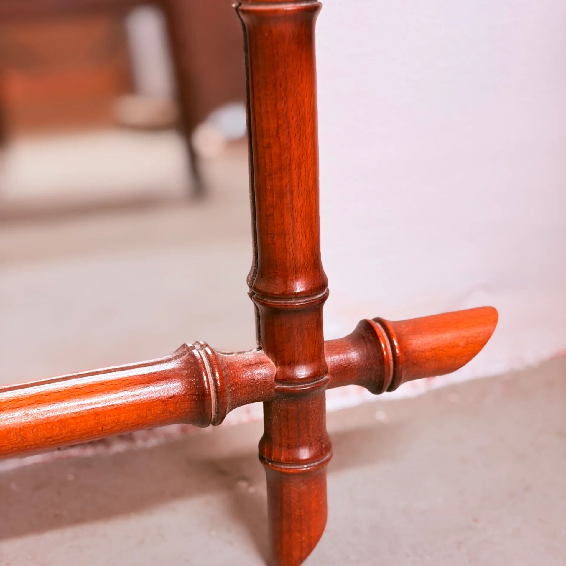 Vintage faux bamboo mirror 1970s