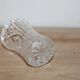 Small cut glass soliflore vase, geometric design, H 8 cm