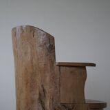 Chaise souche Wabi Sabi en bouleau massif, par un ébéniste suédois, Moderne, années 1950