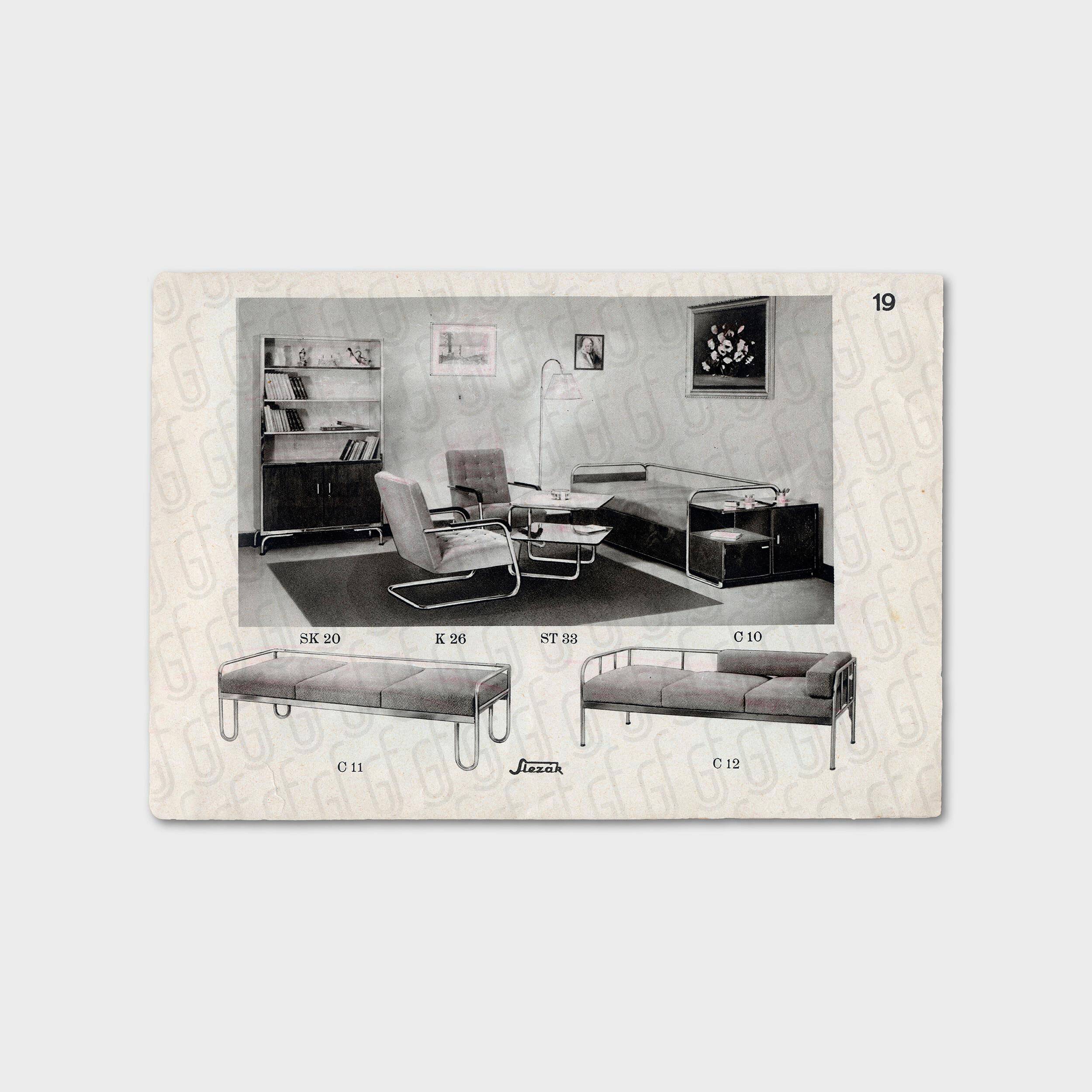 Restored Bauhaus Tubular Steel Sofa by Robert Slezak, 1930s