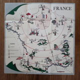 Petite carte recto verso de la France et de Paris