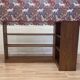 Large oak corner bookcase, 1950s design.