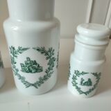 Set of opaline pots