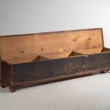 Antique long trunk painted with floral motifs (Year 1876) #1