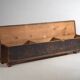 Antique long trunk painted with floral motifs (Year 1876) #1