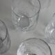 Set of 6 glass glasses leaf pattern