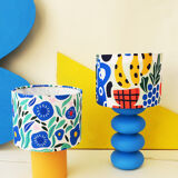 Lamp & cornflower lampshade