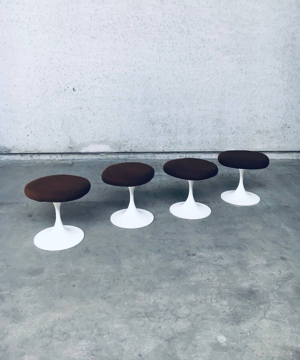 Mid-Century Modern Design Tulip Stool Set by Tamburin, Sweden, 1970s, Set of 4