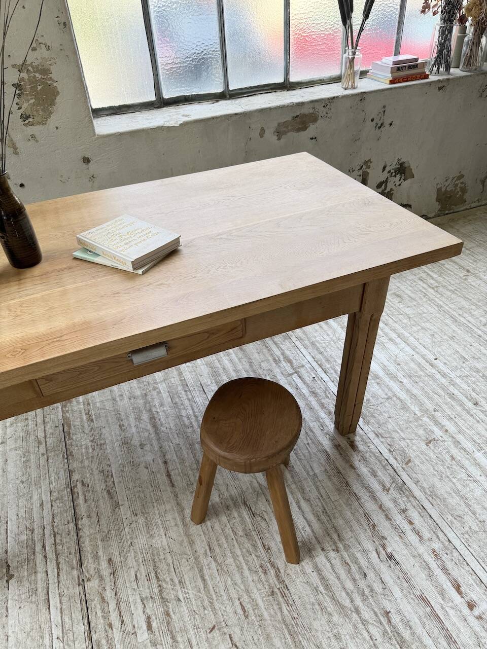 Ancienne table de ferme en chêne