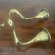 Pair of organic brass candlesticks