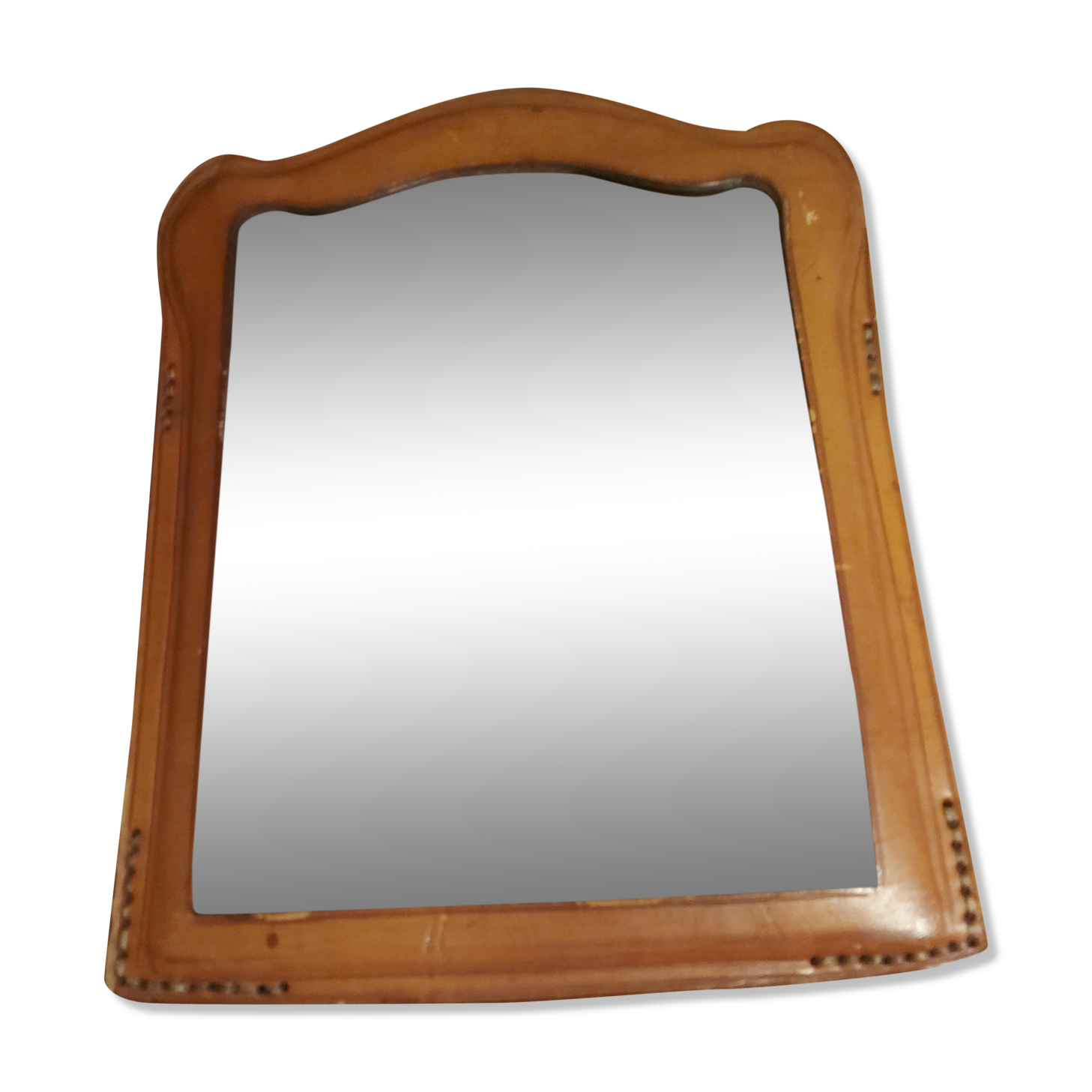 Vintage leather mirror
