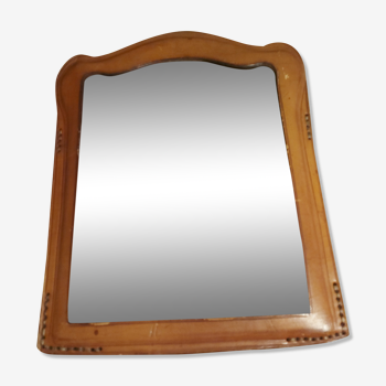 Miroir vintage en cuir