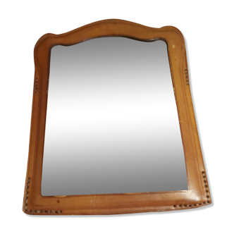 Vintage leather mirror