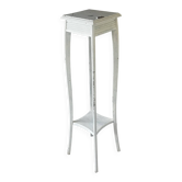 Sellette ancienne en bois peint blanc – H 110 cm