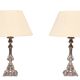 Stunning set of Rococo Silver Plated table lamps 1920s