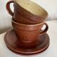 Paire de tasses déjeuners en grès Daniel de Montmollin Taizé 1970