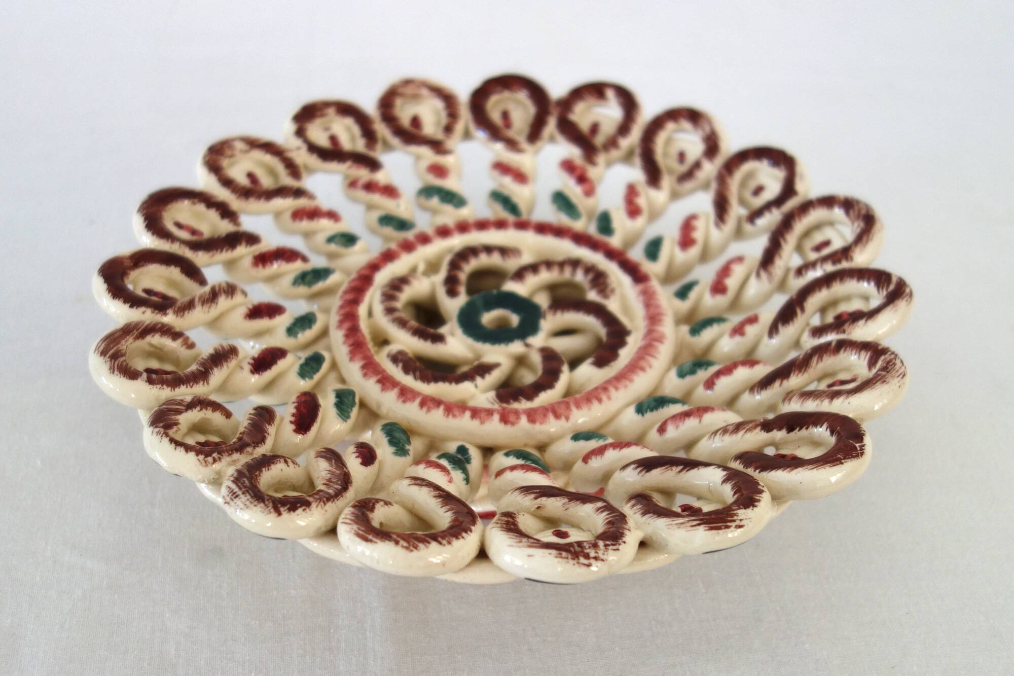Woven ceramic bowl, Vallauris, France