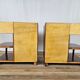 Pair of Art Decò bedside tables in walnut and thuja