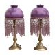 Pair of pampille bedside lamps