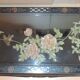 Table basse japonaise décor floral et oiseaux/vintage