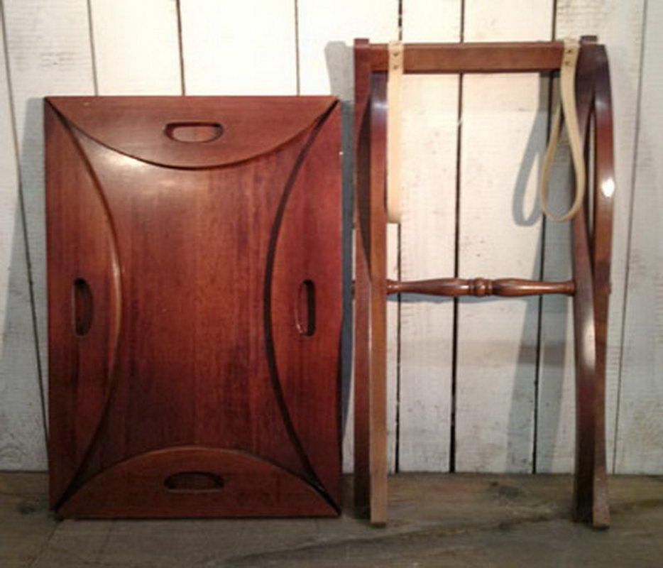 Mahogany folding boat table