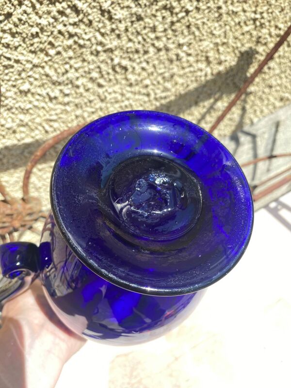 Carafe en verre soufflé Bleu Cobalt - Metropolitan Museum of Art New-York
