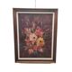 Peinture à l'huile avec des fleurs par E. Marie, de 1976