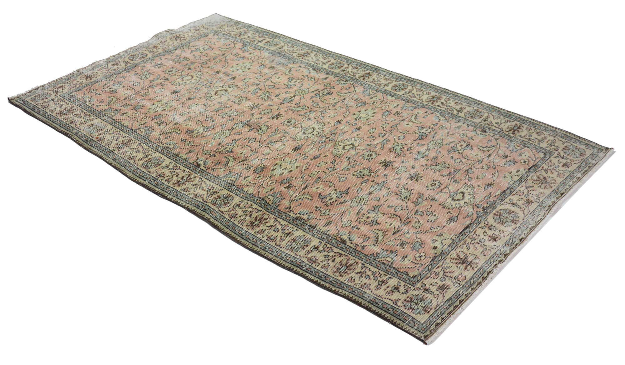 Anatolian handmade vintage rug 266 cm x 161 cm