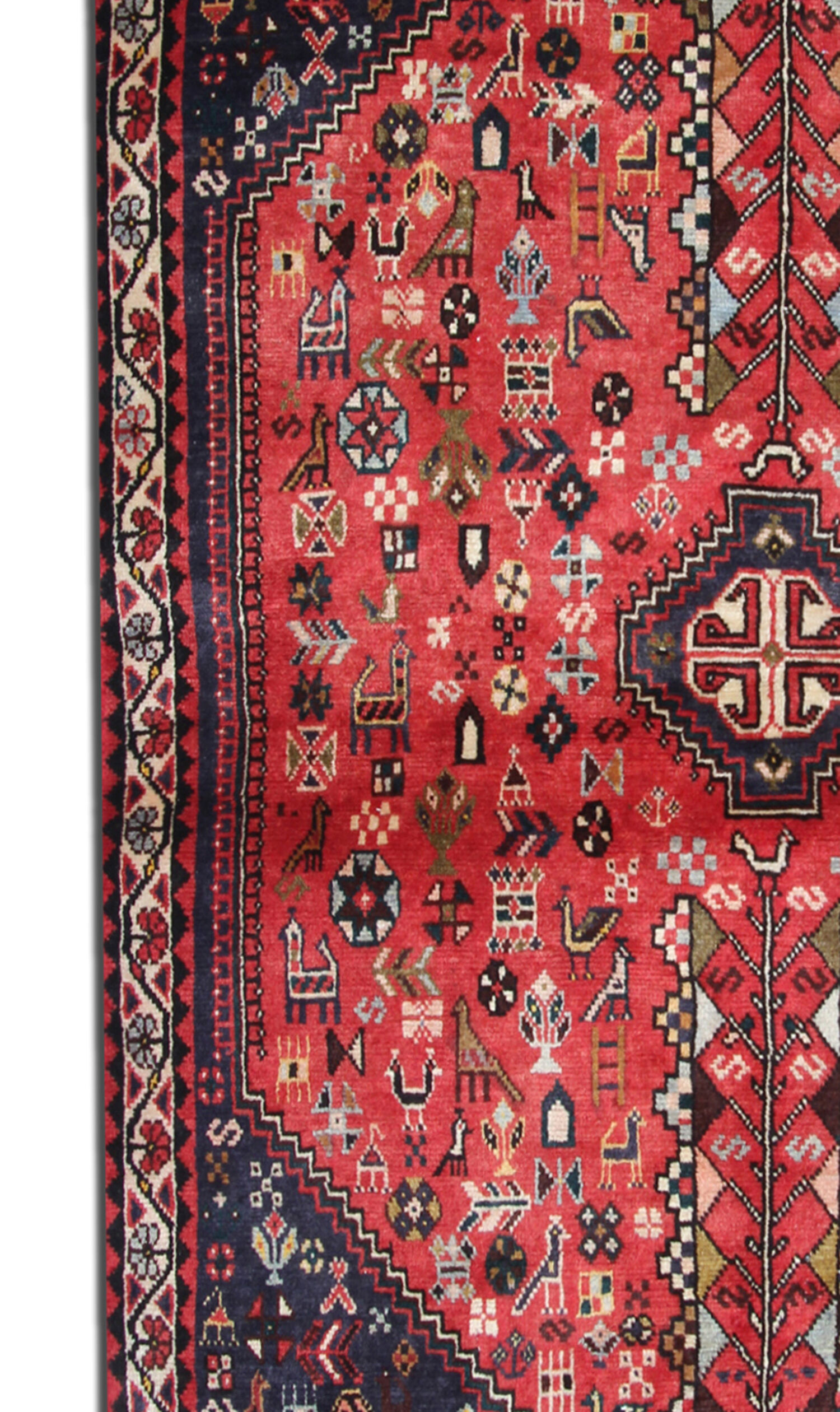 Tapis persan rouge fait à la main  103x158cm