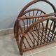 Porte-revue rotin bambou vintage