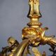Chandelier in gilded bronze Napoleon III to tulips XIX