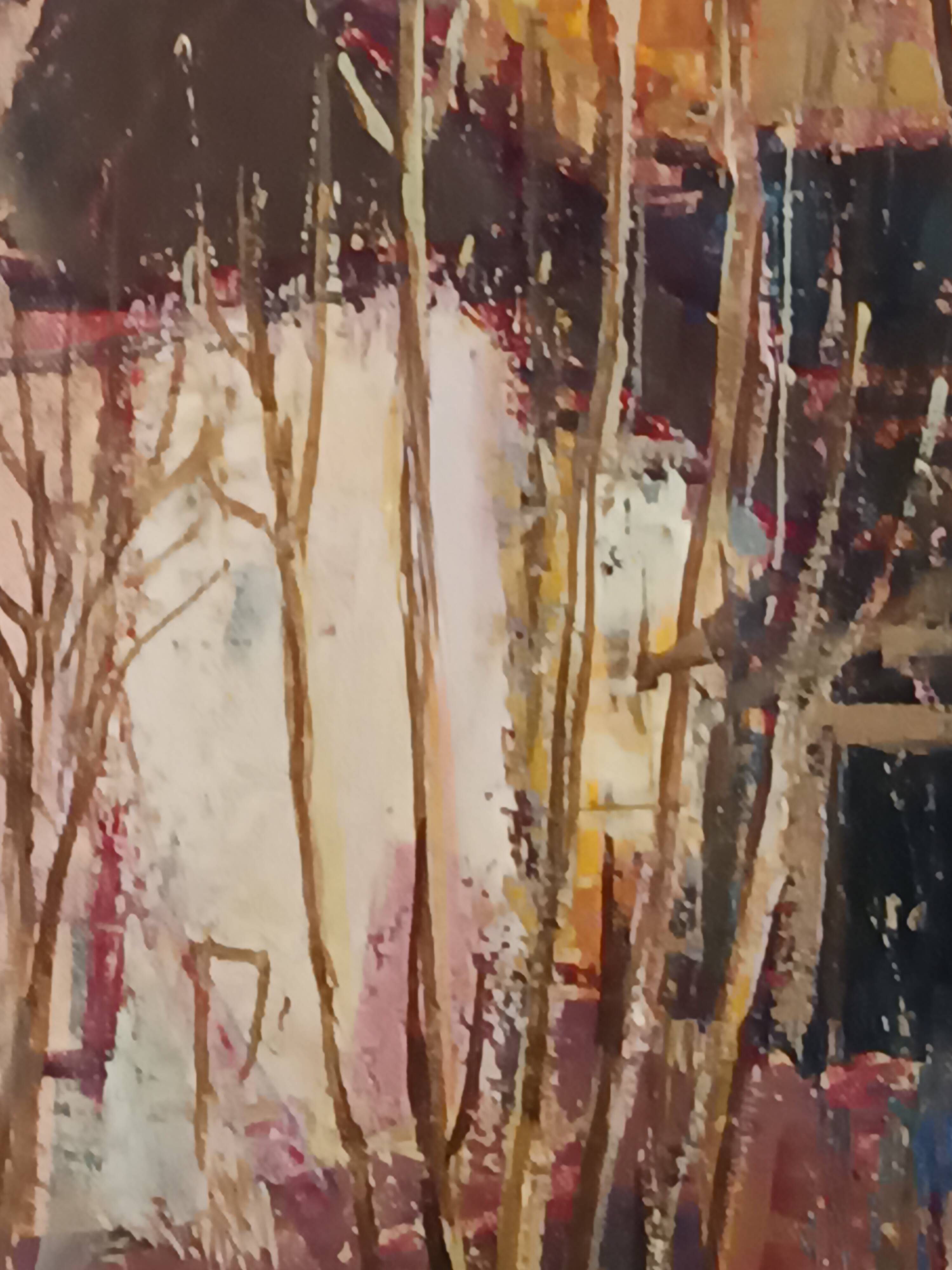 oil on canvas signed César Belotti (1914-1995) village autumn period