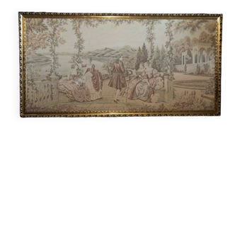 Large Aubusson Tapestry - 18th Century Gallant Scene - 200x10
