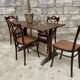 Thonet bar bar troquet bistro table in curved wood and brass 1930
