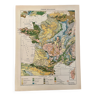 Old geological map of France - 1900